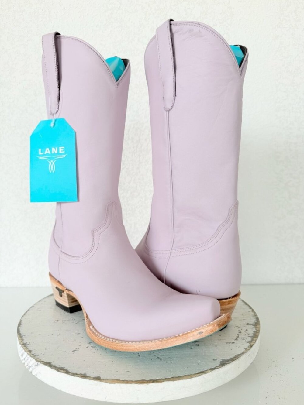 Lane EMMA JANE Purple Cowboy Boots Womens 10.5 Western Cowgirl Mid Calf Snip Toe
